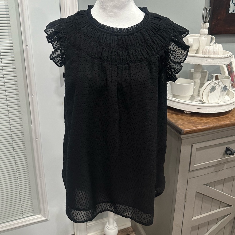 EUC Loft Flutter Sleeve Blouse